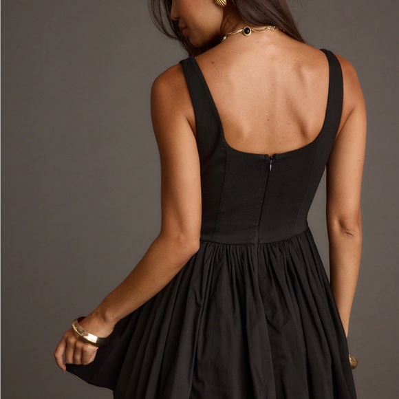 12th Tribe Kit Black Drop Waist Mini Dress - Picture 3 of 4